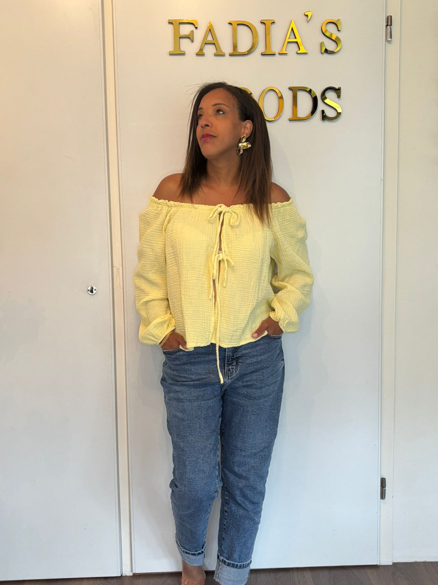 Gele Summer Off-Shoulder Top