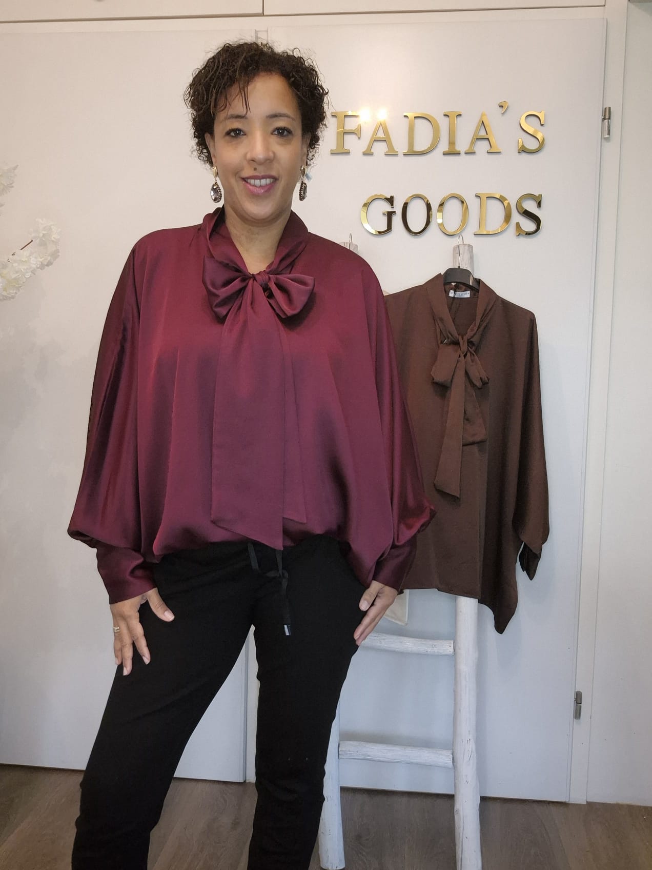 Satijnen Blouse met Strik