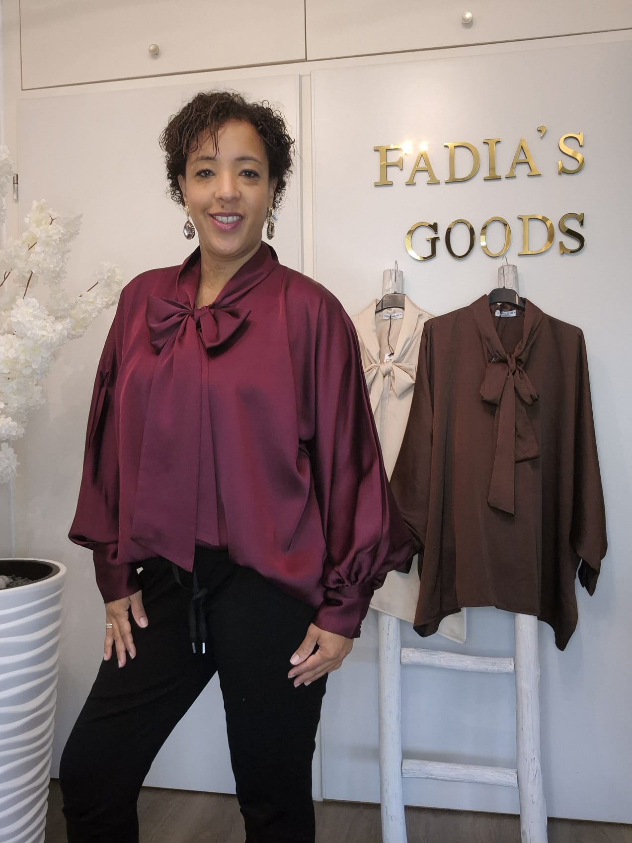 Satijnen Blouse met Strik