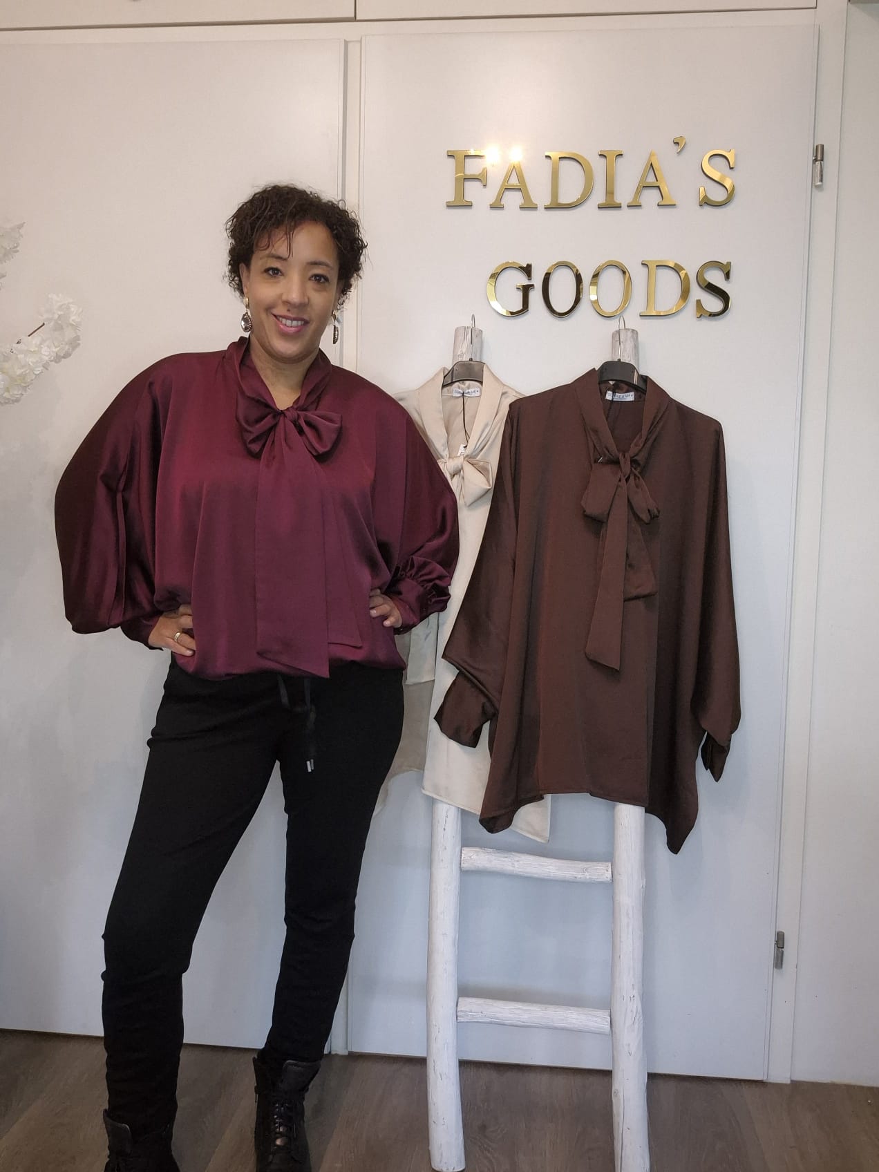 Satijnen Blouse met Strik