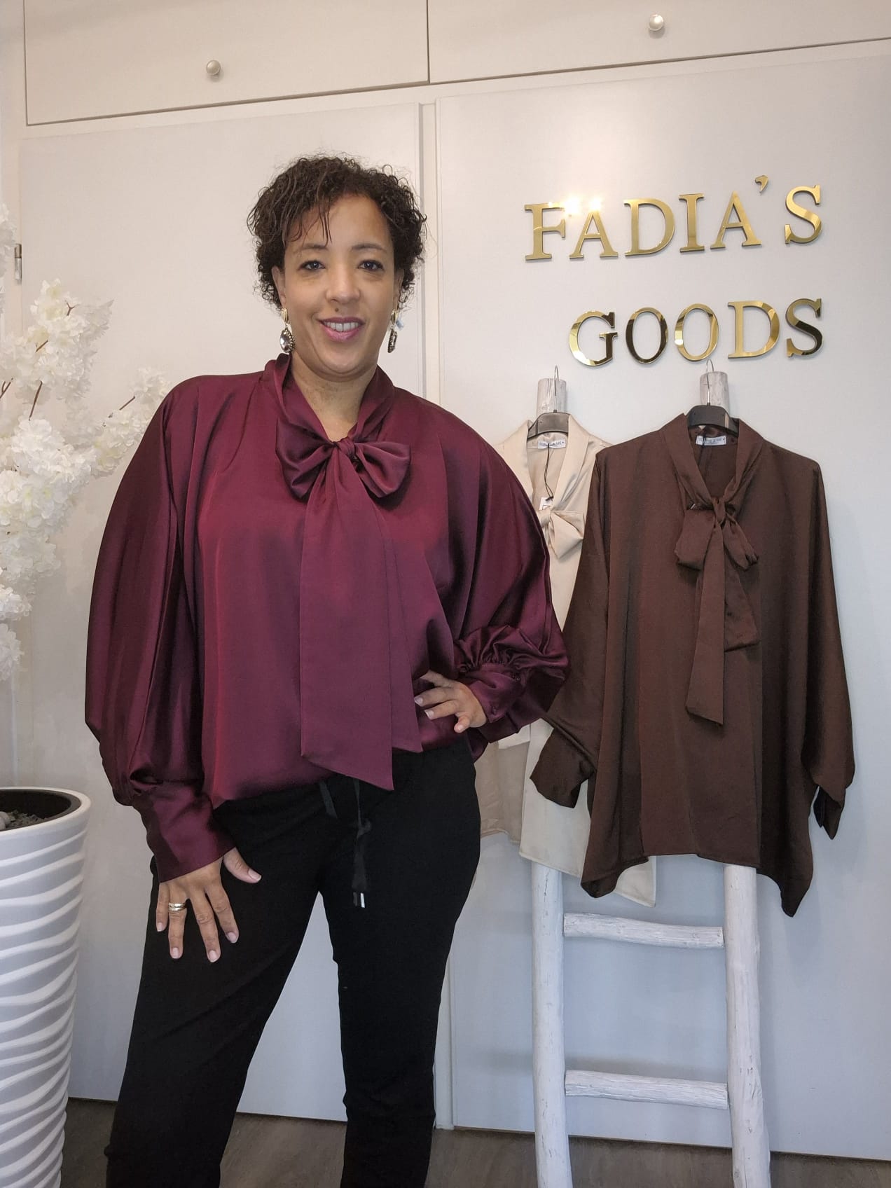 Satijnen Blouse met Strik