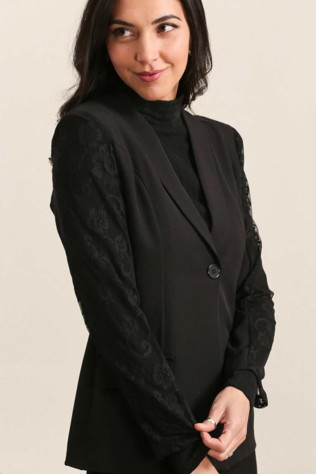 Blazer with lace