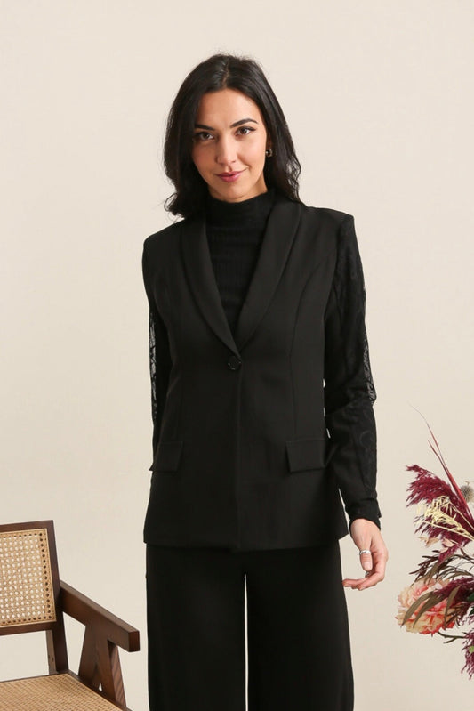 Blazer with lace