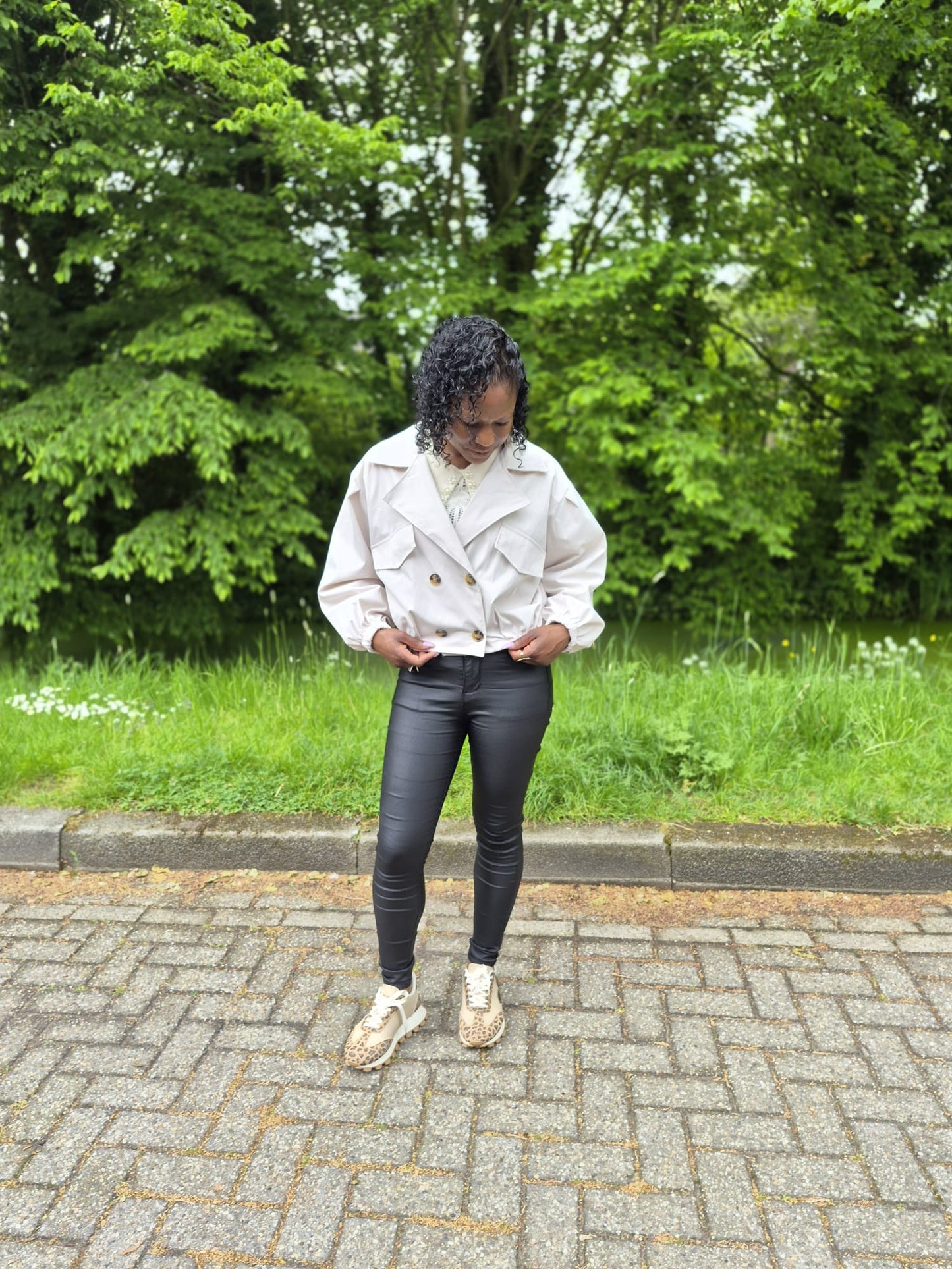Cropped Trench Jacket