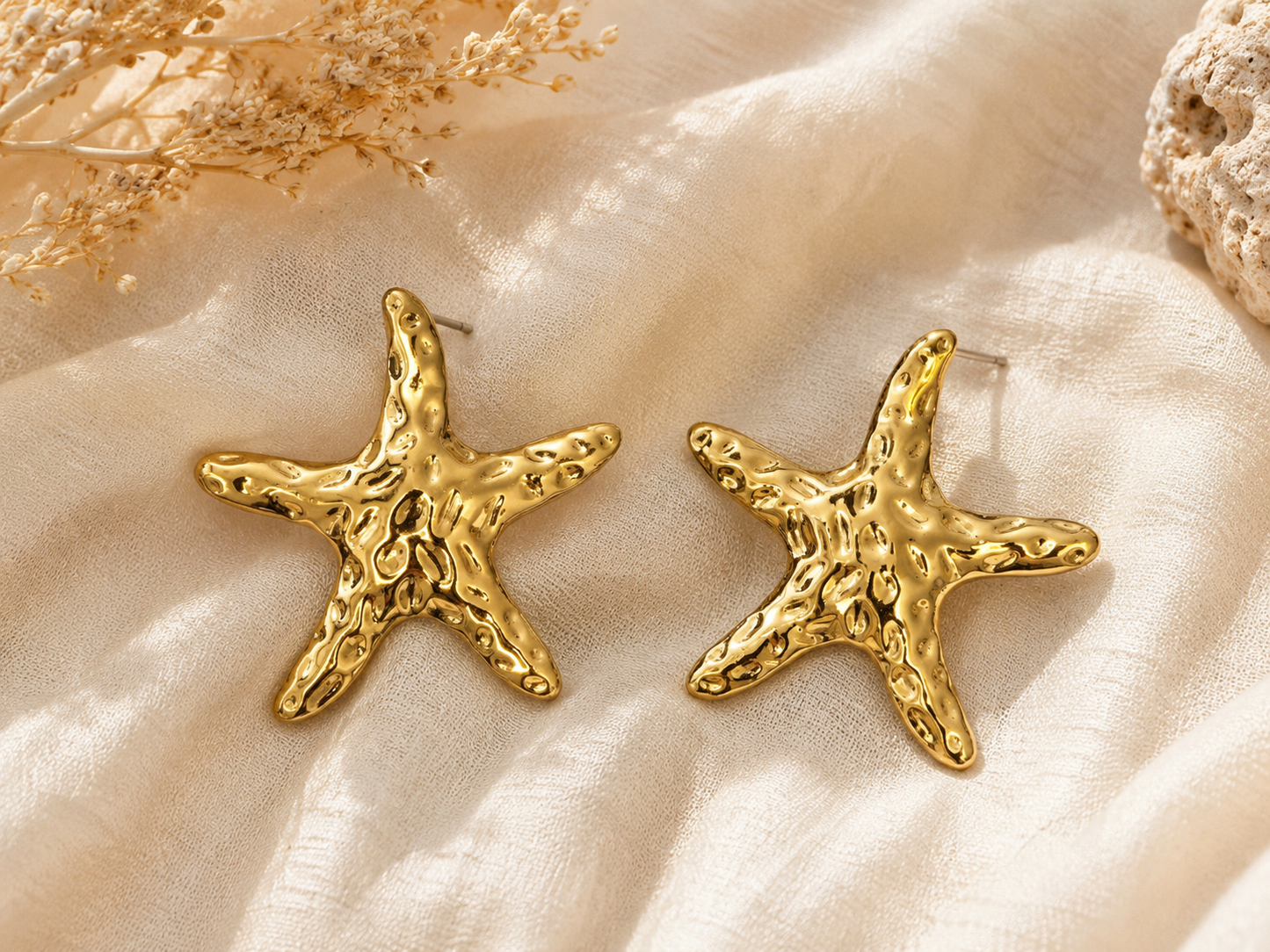 Golden Starfish Earrings